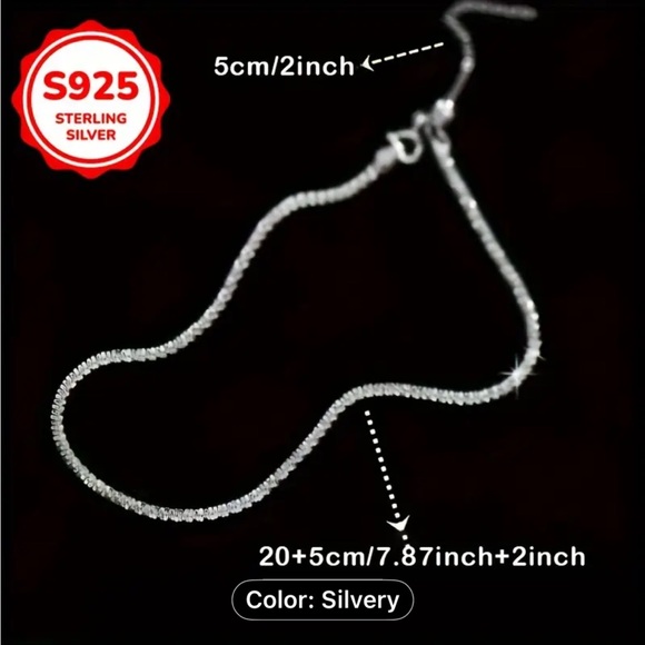 💖 New .925 Sterling Silver Ankle Bracelet Anklet - Picture 5 of 7